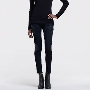 Rag & Bone Black Halifax Leather-panel Motocross